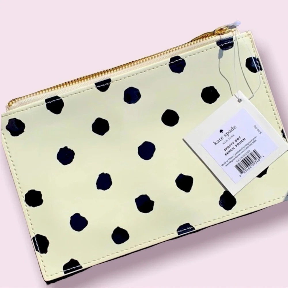 NWT Kate Spade Spotty Dot Pencil Pouch - Picture 1 of 3